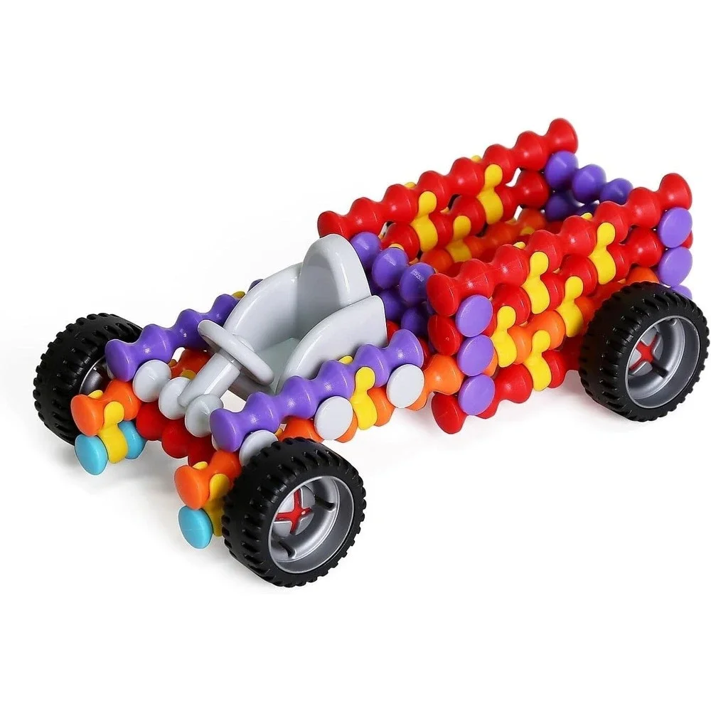 POPULAR PLAYTHINGS Clipstix Construction Toy 100 Pieces Build a car or house etc